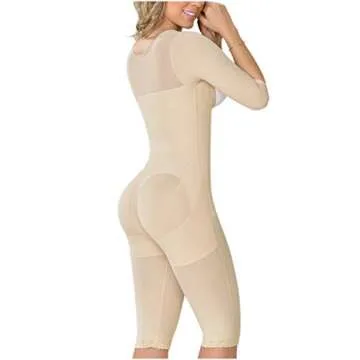 M&D 0074 Slimming Firm Full Body Shaper for Women | Fajas Colombianas Beige