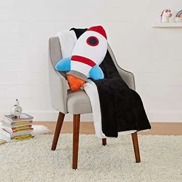 Space Rockets Decorative Kids Pillow for Comfort