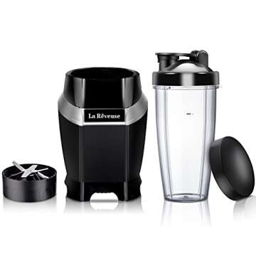 La Reveuse Personal Blender for Shakes and Smoothies 1000 Watts with 24 oz BPA-Free Portable Travel ...