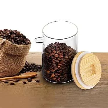 18oz Airtight Glass Storage Canisters Set with Tray