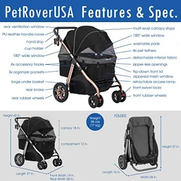 HPZ Pet Rover Titan-HD Premium Pet Stroller SUV