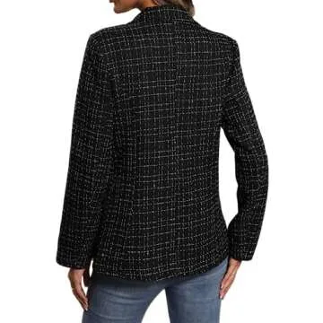 Holiday Party Outfits for Women 2024 Clothes Thanksgiving outift Vacation Blazers Womens Blazer Plaid Spring Fashion Casual Trendy Jackets Women's Blazers & Suit Jacket Suits Ladies Tops and Blouses