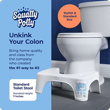 Squatty Potty Standard 7" Toilet Stool - Boost Your Bathroom Health!