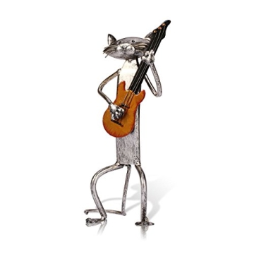 Too-arts Guitar Cat Metal Sculpture - Handmade Art