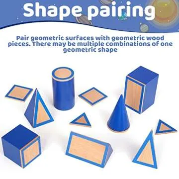 AXEARTE 3D Shapes Geometric Solids - Fun Learning Toys
