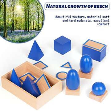 AXEARTE 3D Shapes Geometric Solids - Fun Learning Toys