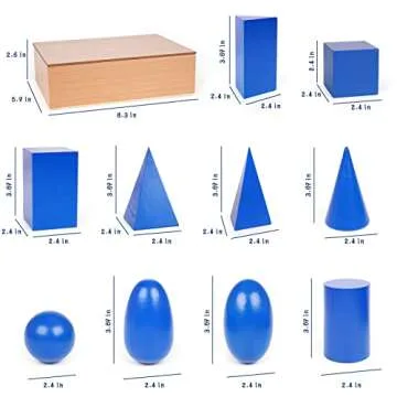 AXEARTE 3D Shapes Geometric Solids - Fun Learning Toys