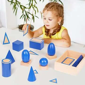 AXEARTE 3D Shapes Geometric Solids - Fun Learning Toys