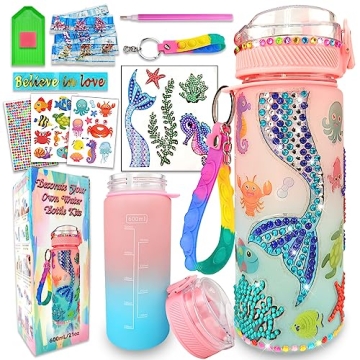 Mermaid Water Bottle DIY Craft Kits for Girls