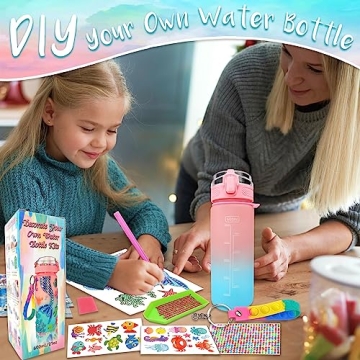Mermaid Water Bottle DIY Craft Kits for Girls