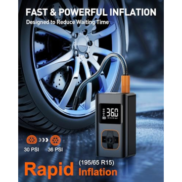 KIAIR Tire Inflator Portable Air Compressor - Fast Cordless Air Pump for Cars, Bikes, and More