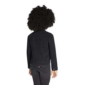 Levi's Classic Black Denim Trucker Jacket for Girls