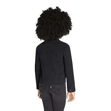 Levi's Classic Black Denim Trucker Jacket for Girls