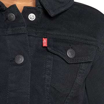 Levi's Classic Black Denim Trucker Jacket for Girls