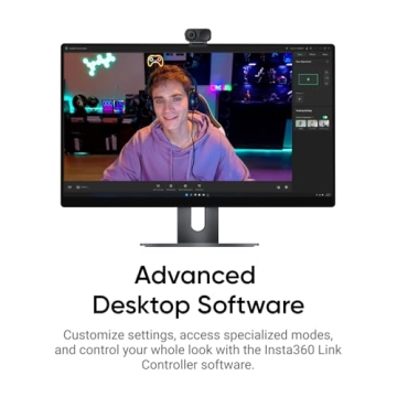 Insta360 Link 2C 4K Webcam with AI Noise-Canceling Mic