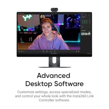 Insta360 Link 2C 4K Webcam with AI Noise-Canceling Mic