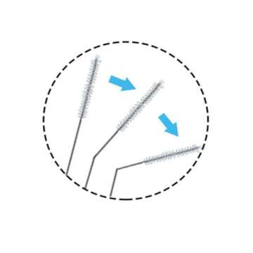 2 Pack Reusable Metal Straw Cleaner Brushes for All Straws