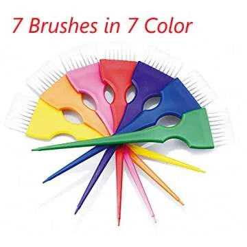 PERFEHAIR Hair Coloring Brush and Bowl Set - 7 Colors