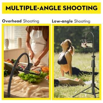 Aureday Flexible Phone Tripod with Gooseneck and Remote