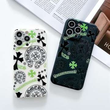 Cool Case for iPhone 15 Pro Max, Aesthetic Hearts Pattern Shockproof Ultra-Thin Fashion Phone Case f...
