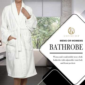 Luxurious Egyptian Cotton Bathrobe - Unisex Spa Quality