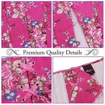 Vintage Floral Denim Corset Bustier for Women - Alivila.Y