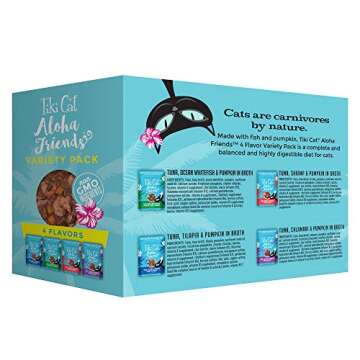 Tiki Cat Aloha Friends Variety Pack, Seafood Flavors with Pumpkin, Wet, High-Protein & High-Moisture...