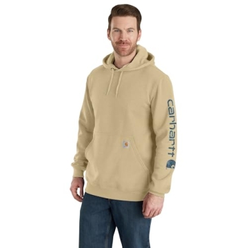 Carhartt Men's Loose Fit Midweight Logo Sleeve Graphic Sweatshirt for Ultimate Comfort