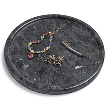 Elegant 8 Inch Natural Marble Tray for Home Decor