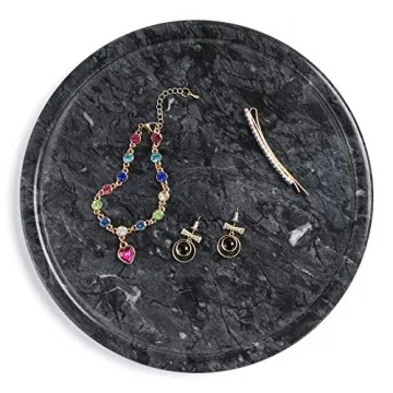 Elegant 8 Inch Natural Marble Tray for Home Decor