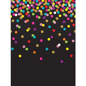 Teacher Created Resources Colorful Confetti on Black Better Than Paper Bulletin Board Roll (TCR77037)