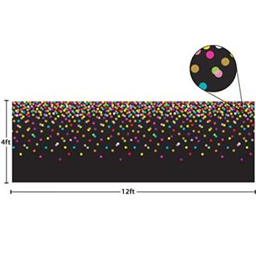 Teacher Created Resources Colorful Confetti on Black Better Than Paper Bulletin Board Roll (TCR77037)