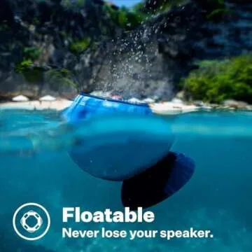 Speaqua – Bluetooth Speaker-Waterproof, Floatable, Portable Speaker Beach Accessory - Dual Portable Speakers Bluetooth Wireless Pairing - Removable Suction - Barnacle Vibe 3.0 (Dune)