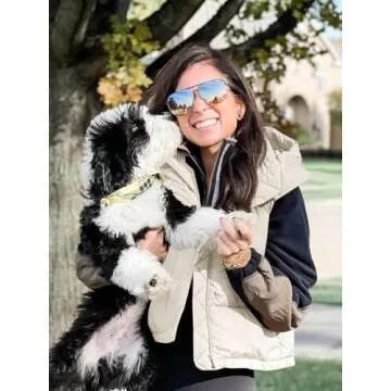 Imily Bela Womens Winter Quilted Puffer Vest Zip Up Sleeveless Padded Gilet Coat with Pocket