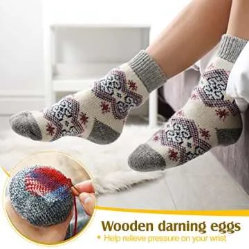 Quality Wooden Darning Egg Kit for Easy Sewing Repairs