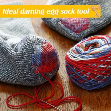 Quality Wooden Darning Egg Kit for Easy Sewing Repairs