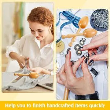 Quality Wooden Darning Egg Kit for Easy Sewing Repairs