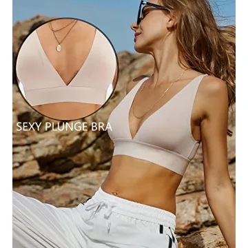 Comfortable Wireless Deep V-Plunge Bra for Women