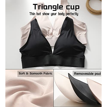 Comfortable Wireless Deep V-Plunge Bra for Women
