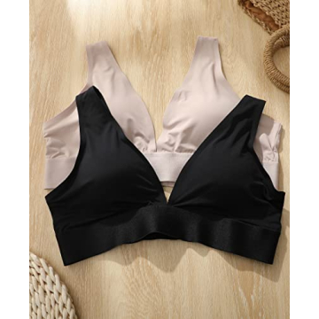Comfortable Wireless Deep V-Plunge Bra for Women