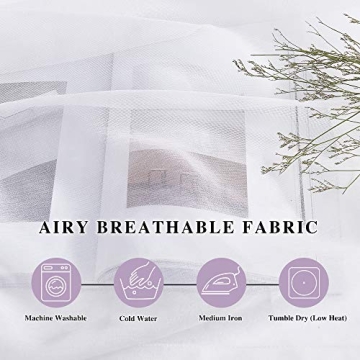 Elegant NICETOWN Semi Sheer White Curtains for Home