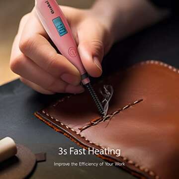 Etcokei USB Thread Burner Zap Tool, Rechargeable Beading Supplies for Jewelry Making Sewing Cutting Melting DIY Beadwork, Ideal for Finishing Bead Weaving & Stringing Projects (Patented)