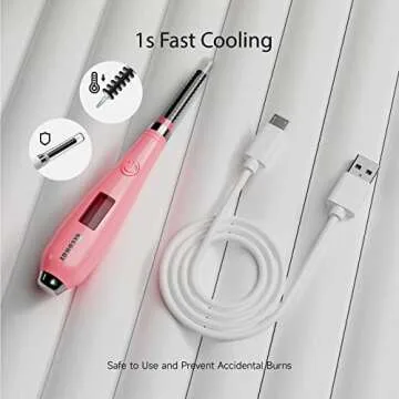 Etcokei USB Thread Burner Zap Tool, Rechargeable Beading Supplies for Jewelry Making Sewing Cutting Melting DIY Beadwork, Ideal for Finishing Bead Weaving & Stringing Projects (Patented)