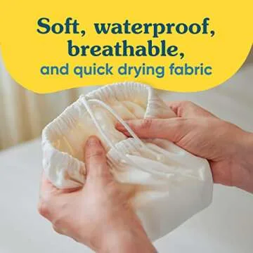 Charlie Banana Reusable Swim Diaper, Washable, Adjustable Drawstring for Baby Girls Boys, Soft and Snug Waterproof Fit to Prevent Leaks - The Whale on White, Size L (22-34 lbs)