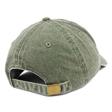 Trendy Apparel Shop Mom and Dad Pigment Dyed Couple 2 Pc Cap Set - Black - Olive
