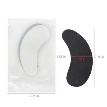 Hydrogel Under Eye Gel Patches - 100 Pairs for Lash Extensions and Beauty Makeup