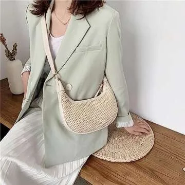 RTGGSEL Boho Summer Women's Straw Tote Bag