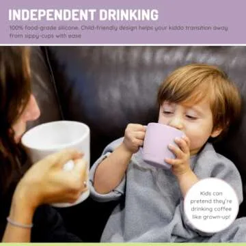 melii Silicone Bear Mug for Toddlers and Kids - Durable Food-Grade BPA-Free Cup for Hot and Cold Beverages - Fun Bear-Shaped with Easy-Grip Handle, Dishwasher Safe - Pink