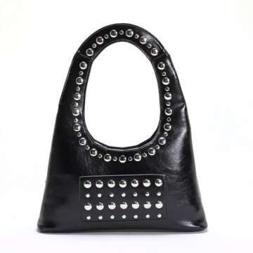 CUXVA Y2K Studded Shoulder Bag for Women - Fashionable & Durable