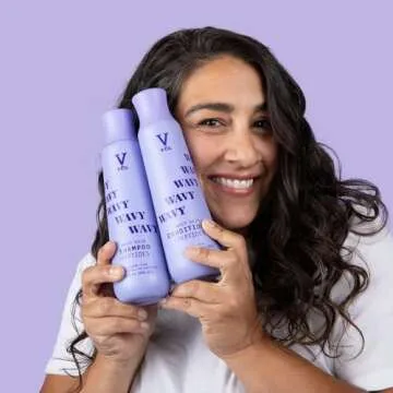 V&Co. Beauty Wavy Hair Nourishing Conditioner with Peptide Technology, 12 oz, Sulfate Free Conditioner for Wavy Hair, Gentle, Color Safe Conditioner